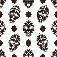 Generate unique tribal art patterns inspired by African masks and symbols perfect for fashion and cultural marketing applications concept as Use distinctive African tribal designs Squre vector