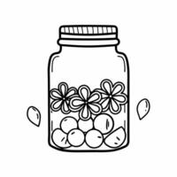 Glass Jar with New Year Elements concept as A seamless background featuring a glass jar filled with festive elements like dried fruits and spices symbolizing a Zero Waste New Year Squre vector