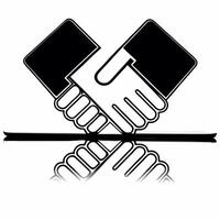 Glossy Acquisition Background with Merging Symbols concept as A glossy background featuring merging symbols against a sleek reflective surface representing corporate acquisitions a Squre Set 2 vector