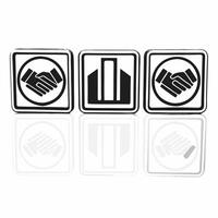 Glossy Acquisition Background with Merging Symbols concept as A glossy background featuring merging symbols against a sleek reflective surface representing corporate acquisitions a Squre vector