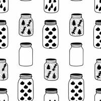 Glass Jar Infographic Elements concept as A seamless design featuring glass jars filled with festive elements like dried fruits and spices symbolizing a Zero Waste New Year Squre vector