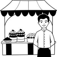 Glossy background of a traditional Labh Pancham market scene concept as A glossy and bustling background depicting a traditional market scene during Labh Pancham The market is fil Squre vector