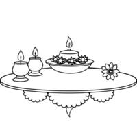 Glossy background of a Labh Pancham thali with festive decor concept as A glossy and festive background showcasing a beautifully decorated thali for Labh Pancham The thali is ador Squre Set 2 vector