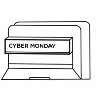 Glossy background of digital storefront with glowing Cyber Monday banners concept as A glossy futuristic digital storefront background with glowing Cyber Monday banners promoting d Squre vector