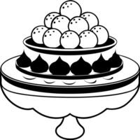 Glossy background of Labh Pancham sweets and treats concept as A glossy and delightful background featuring an assortment of traditional sweets and treats arranged for Labh Pancham Squre vector