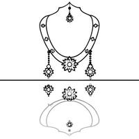 Glossy background of Labh Pancham traditional jewelry display concept as A glossy and luxurious background featuring a display of traditional jewelry for Labh Pancham The jewelry Squre Set 2 vector