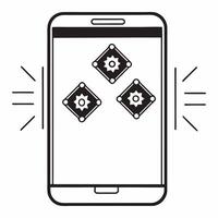Glossy background of smartphone with Cyber Monday sale notifications concept as A glossy background highlighting a smartphone screen filled with Cyber Monday sale notifications wit Squre vector