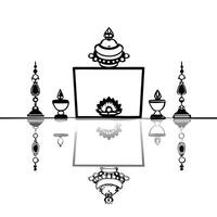 Glossy background of Labh Pancham traditional jewelry display concept as A glossy and luxurious background featuring a display of traditional jewelry for Labh Pancham The jewelry Squre vector