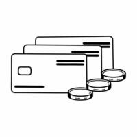 Glossy Background with Credit Cards and Coins concept as A glossy background showcasing credit cards and coins with soft reflections The design is clean and elegant making it idea Squre vector