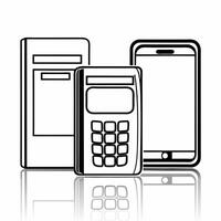 Glossy Background with Mobile Payment Icons concept as A modern glossy background showcasing mobile payment icons with soft reflections The sleek design emphasizes the convenience Squre vector