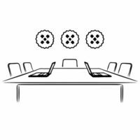 Glossy Business Meeting Background with Coupon Symbols concept as A glossy background featuring a business meeting setup with floating coupon symbols The design is modern and slee Squre vector