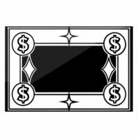 Glossy Cash Background with Shimmering Gold Icons concept as A glossy background featuring shimmering gold icons and cash symbols against a sleek reflective surface The design rep Squre vector