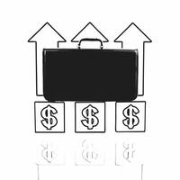 Glossy Cash Flow Background with Corporate Growth Icons concept as A sleek glossy background featuring corporate growth icons and cash flow symbols against a reflective surface Th Squre vector
