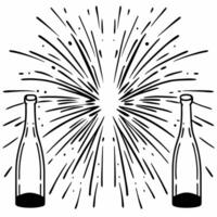 Glossy Champagne Splash concept as A glossy background featuring a splash of champagne capturing the energy and celebration of New Year 2026 The camera focuses on the dynamic move Squre vector