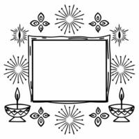 Glossy Cultural Symbols with Sparklers concept as A glossy background featuring cultural symbols like diya lamps sparklers and Rangoli patterns The camera captures the reflective Squre vector