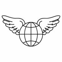Glossy holographic peace dove with glowing globe white background concept as A holographic peace dove paired with a glowing globe symbolizing global human rights and peace The bac Squre vector