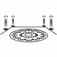 Glossy Rangoli and Sparklers Night Background concept as A glossy background capturing the essence of a festival night with sparklers illuminating a beautifully designed Rangoli T Squre vector