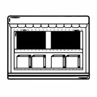 Glossy Retail Shelf with Coupon Display concept as A glossy background featuring a retail shelf with a digital coupon display ideal for advertising in retail and business contexts Squre vector