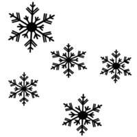 Glossy snowflakes falling against a dark sky with copy space concept as Glossy radiant snowflakes fall against a dark winter sky providing a dramatic background with plenty of spac Squre vector
