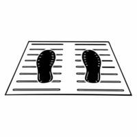 Glossy teal background with glowing footprints copy space for rights journey concept as A glossy teal background featuring glowing footprints symbolizing the path to equality and h Squre vector