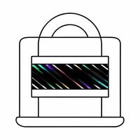 Glowing Abstract Art for Secure Online Payments concept as A glowing abstract digital art piece depicting secure online payments with vibrant colors and light streaks The design s Squre vector