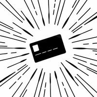 Glowing Abstract Credit Card in Digital Space concept as A dynamic digital art piece featuring a glowing credit card floating in an abstract digital space The composition emphasiz Squre vector