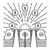 Glowing Abstract Currency Exchange concept as A vibrant digital art piece featuring glowing currency symbols in an abstract environment representing spending and profits The desig Squre vector