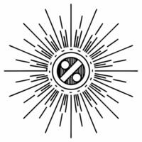 Glowing abstract discount icon with tech lines concept as A glowing abstract discount percentage icon with streaks of light forming tech inspired lines in the background The desig Squre vector