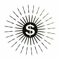 Glowing Abstract Dollar Sign with Light Trails concept as A vibrant digital art piece featuring a glowing dollar sign surrounded by dynamic light trails in an abstract background Squre vector