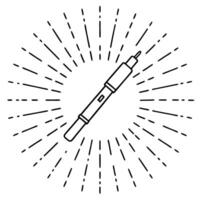 Glowing digital insulin pen with abstract light rays for World Diabetes Day concept as A futuristic glowing abstract background featuring a digital insulin pen with bright neon lig Squre Set 2 vector