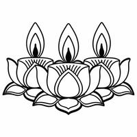 Glowing Diwali toran with hanging bells isolated on a white background concept as A minimalist abstract featuring a Diwali toran with glowing bells isolated on a white backg Squre Set 2 vector