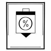 Glowing percentage icon and floating price tag frame with copy space concept as A glowing percentage icon and floating price tag form a minimalistic border frame with copy space hi Squre vector