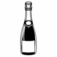 Holographic Champagne Bottle Neck concept as Close up of a holographic champagne bottle neck with a glowing label set against a plain white background with copy space Camera empha Squre vector