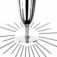 Holographic Champagne Flute Splash concept as Close up of a holographic champagne flute with a glowing liquid splash set against a plain white background with copy space Camera em Squre Set 2 vector