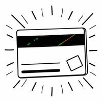 Holographic Credit Card with Floating Demand Icons concept as A credit card on a glossy white surface with holographic demand icons floating around it The design highlights financ Squre vector
