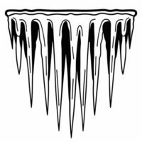 Icicles icon isolated on white background concept as A set of icicles vectorized and isolated on a white background The clean sharp design makes this element ideal for winter weat Squre vector