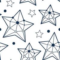Illustrate futuristic star lines and geometric nodes in seamless tile repeats with minimal white usage suitable for tech savvy or space themed brand campaigns concept as Incorporat Squre vector