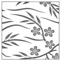 Incorporate traditional Japanese ink painting sumi e into a seamless tile design focusing on minimalist aesthetics and natural forms Clean vector