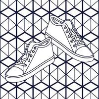 Innovative digital seamless pattern with techno geometrics and crisp angular outlines arranged in a balanced tiled structure with isolated whitebalance concept as Crisp digital til Squre vector