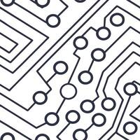 Innovative techno circuits tile design blending precise digital circuit textures with abstract schematic forms isolated white balance modern tech expression concept as Precise digi Squre vector