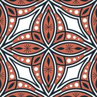 Integrate African shweshwe fabric patterns into seamless tile designs focusing on geometric patterns and bold color contrasts Clean vector