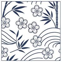 Integrate local Japanese symbols and motifs into seamless tile patterns focusing on minimalist designs and natural textures Clean vector