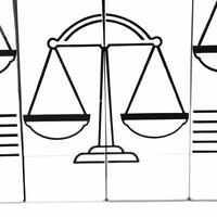 Isolated balance icon symbolizing justice and fairness for Human Rights Day infographics concept as A simple of a balance icon isolated on a white background symbolizing jus Squre vector