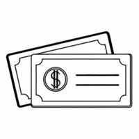 Isolated Business Card and Dollar Sign concept as A sleek design featuring a business card paired with a dollar sign isolated on a white background The design highlights bu Squre vector