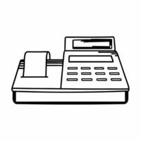 Isolated Coupon Code and Cash Register concept as A minimalist showing a coupon code alongside a cash register isolated on a white background The design is ideal for market Squre vector