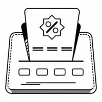 Isolated credit card with a glowing discount icon for Cyber Monday concept as A futuristic credit card with a glowing discount icon placed against a clean white background This is Squre vector