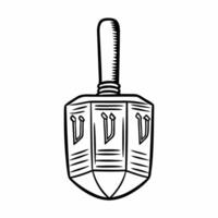 Isolated dreidel with Hebrew letters on white background concept as A single isolated dreidel with Hebrew letters on a white background Perfect for infographics or educational vec Squre vector