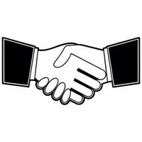 Isolated handshake icon symbolizing unity and collaboration for Human Rights Day concept as A of two hands shaking isolated on a white background symbolizing unity collabora Squre vector
