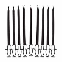 Isolated Hanukkah candles with reusable holders on white background concept as A set of Hanukkah candles placed in reusable holders isolated on a white background Perfect for info Squre vector