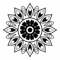 Isolated Peacock Feather and Rangoli concept as A design featuring a colorful peacock feather combined with a simple Rangoli pattern both elements isolated on a white Squre vector